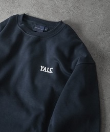 【別注】【YALE】 カレッジロゴ ビッグシルエット クルー 長袖 スウェット トレーナー / 白 / グレー