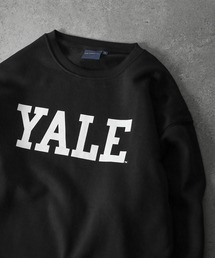 【別注】【YALE】 カレッジロゴ ビッグシルエット クルー 長袖 スウェット トレーナー / 白 / グレー