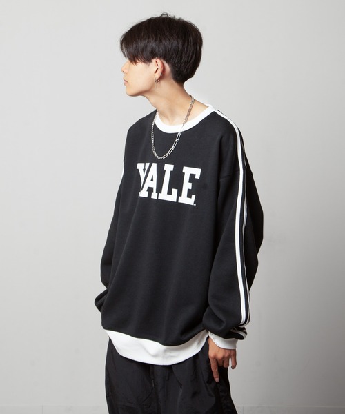 別注】【YALE】 カレッジロゴ ビッグシルエット クルー 長袖
