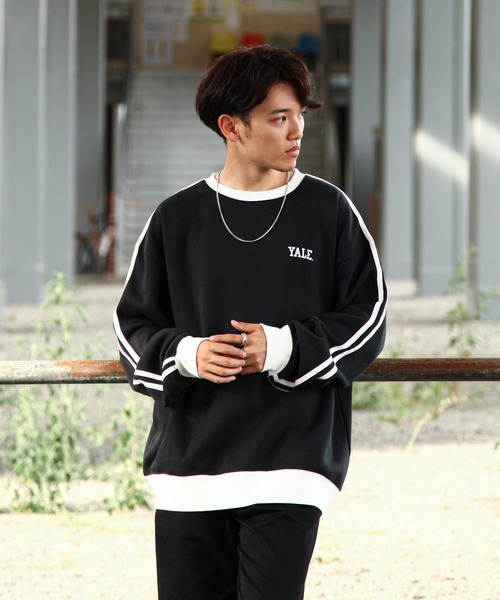別注】【YALE】 カレッジロゴ ビッグシルエット クルー 長袖