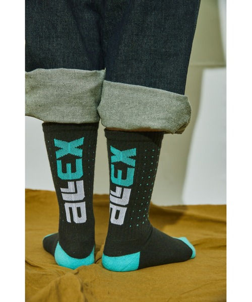 AlexanderLeeChang(アレキサンダーリーチャン)の「AlexanderLeeChang/アレキサンダーリーチャン ELECT SOCKS 靴下 ロゴ リブソックス(ソックス/靴下・メンズ・ホワイト/ブラック/レモンイエロー・ONE SIZE)」の2枚目の写真