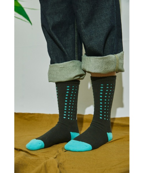 AlexanderLeeChang(アレキサンダーリーチャン)の「AlexanderLeeChang/アレキサンダーリーチャン ELECT SOCKS 靴下 ロゴ リブソックス(ソックス/靴下・メンズ・ホワイト/ブラック/レモンイエロー・ONE SIZE)」の10枚目の写真