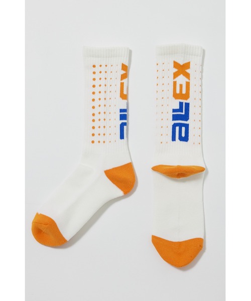 AlexanderLeeChang(アレキサンダーリーチャン)の「AlexanderLeeChang/アレキサンダーリーチャン ELECT SOCKS 靴下 ロゴ リブソックス(ソックス/靴下・メンズ・ホワイト/ブラック/レモンイエロー・ONE SIZE)」の4枚目の写真