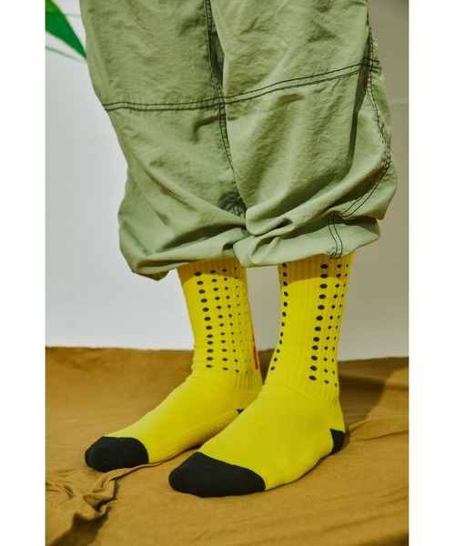 AlexanderLeeChang(アレキサンダーリーチャン)の「AlexanderLeeChang/アレキサンダーリーチャン ELECT SOCKS 靴下 ロゴ リブソックス(ソックス/靴下・メンズ・ホワイト/ブラック/レモンイエロー・ONE SIZE)」の12枚目の写真