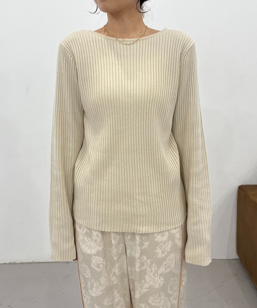 CAPRICIEUX LE'MAGE（カプリシューレマージュ）の「スリットスリーブリブプルオーバー（ニット/セーター・レディース・ブラック/グレー/アイボリー・FREE）」の17枚目の写真