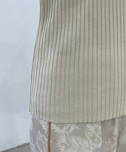 CAPRICIEUX LE'MAGE（カプリシューレマージュ）の「スリットスリーブリブプルオーバー（ニット/セーター・レディース・ブラック/グレー/アイボリー・FREE）」の9枚目の写真