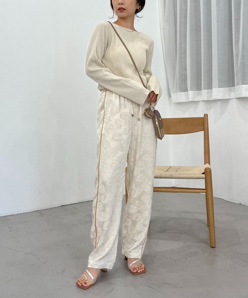 CAPRICIEUX LE'MAGE（カプリシューレマージュ）の「スリットスリーブリブプルオーバー（ニット/セーター・レディース・ブラック/グレー/アイボリー・FREE）」の12枚目の写真