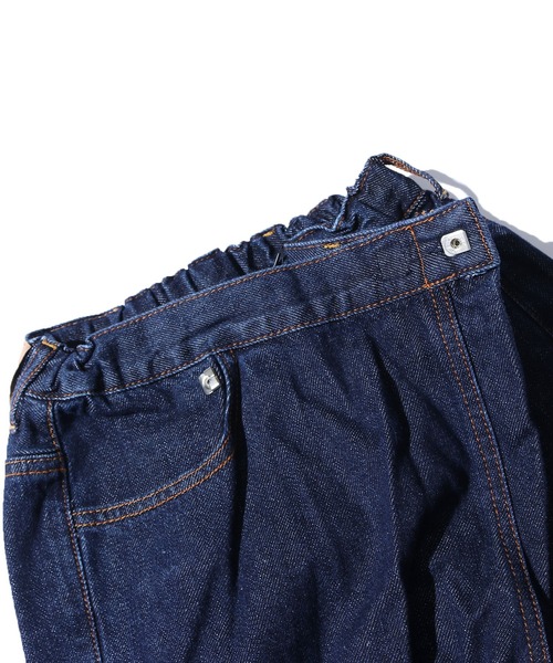 F.O.U(エフオーユー)の「F.O.U/エフオーユー ラップデニム テーパードデニム(デニムパンツ・キッズ・ブルー/キナリ/インディゴブルー・140)」の8枚目の写真