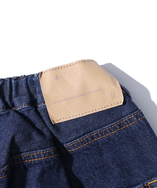 F.O.U(エフオーユー)の「F.O.U/エフオーユー ラップデニム テーパードデニム(デニムパンツ・キッズ・ブルー/キナリ/インディゴブルー・140)」の10枚目の写真