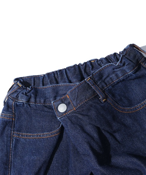 F.O.U(エフオーユー)の「F.O.U/エフオーユー ラップデニム テーパードデニム(デニムパンツ・キッズ・ブルー/キナリ/インディゴブルー・140)」の4枚目の写真