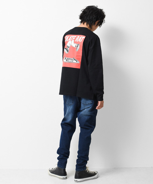 RAT EFFECT（ラットエフェクト）の「SKATE RATロングTシャツ（Tシャツ/カットソー・キッズ・ブラック/サックスブルー/オフホワイト/グレイッシュベージュ・130/150/140/120/160）」の8枚目の写真