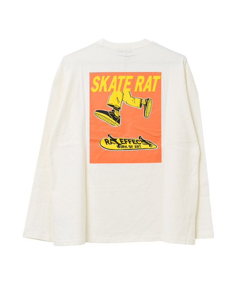 RAT EFFECT（ラットエフェクト）の「SKATE RATロングTシャツ（Tシャツ/カットソー・キッズ・ブラック/サックスブルー/オフホワイト/グレイッシュベージュ・130/150/140/120/160）」の14枚目の写真