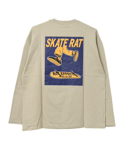 RAT EFFECT（ラットエフェクト）の「SKATE RATロングTシャツ（Tシャツ/カットソー・キッズ・ブラック/サックスブルー/オフホワイト/グレイッシュベージュ・130/150/140/120/160）」の18枚目の写真