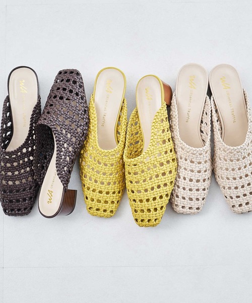 WA ORiental TRaffic（ダブルエーオリエンタルトラフィック）の「メッシュミュールパンプス 22102（サンダル・レディース・ベージュ/ブラウン/イエロー・LL/3L/SS/S/M/L）」の2枚目の写真