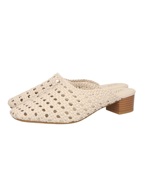 Velour Pointed Mule ミュール　パンプス セール】【&g'aime】スクエアミュールチャンキーサボ SQUARE