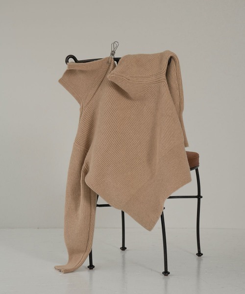 Amiur（エミレ）の「high neck rib knit（ニット/セーター・レディース・グリーン/ベージュ/アイボリー・FREE）」の10枚目の写真