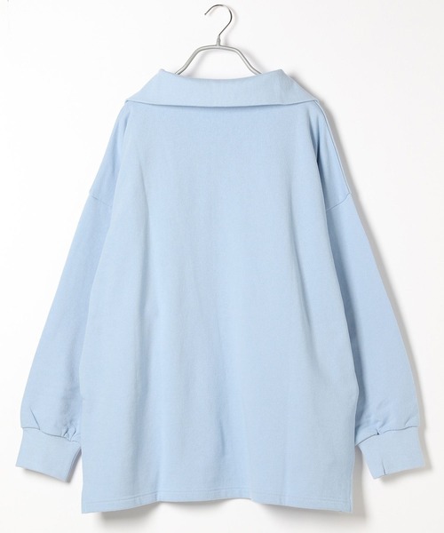 Heather（ヘザー）の「ハーフZIPチュニックスウェット　272537（スウェット・レディース・オフホワイト/チャコールグレー/ブルー・FREE）」の12枚目の写真