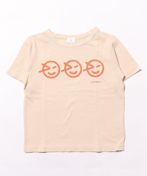 Wynken(ウィンケン)の「Wynken / トリプル スマイルウィンケン Tシャツ(Tシャツ/カットソー・キッズ・ライトブルー/グリーン/ピンク・4Y/2Y/8Y/6Y/10Y)」の1枚目の写真