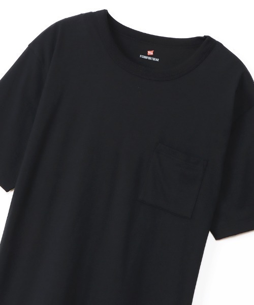 HANES(ヘインズ)の「HANES/ヘインズ ビッグシルエット ポケットTシャツ SST/Tシャツ HM1-V102(Tシャツ/カットソー・メンズ・ベージュ/ブラック・L/XL/M)」の16枚目の写真