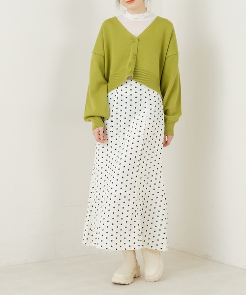 OLIVE des OLIVE(オリーブデオリーブ)の「【WEB限定カラーあり】キレイ色クロップドカーディガン(カーディガン/ボレロ・レディース・イエロー/イエロー×グリーン/ラベンダー/オレンジ/オフホワイト/ベージュ・FREE)」の10枚目の写真