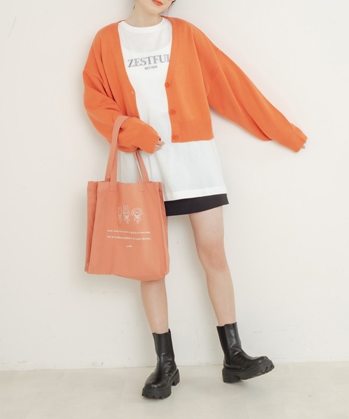 OLIVE des OLIVE(オリーブデオリーブ)の「【WEB限定カラーあり】キレイ色クロップドカーディガン(カーディガン/ボレロ・レディース・イエロー/イエロー×グリーン/ラベンダー/オレンジ/オフホワイト/ベージュ・FREE)」の16枚目の写真