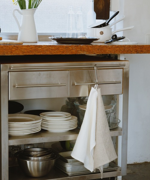 SALON adam et rope'（サロン アダム エ ロペ）の「【embleme S/アンブレーム エス】ワッフルガーゼクロス　キナリ（キッチンツール・レディース・キナリ・FREE）」の2枚目の写真