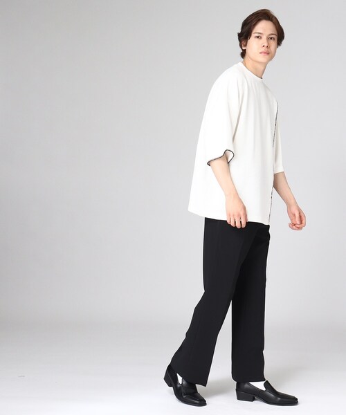 tk.TAKEO KIKUCHI（ティーケータケオキクチ）の「◆スリムフレアパンツ（その他パンツ・メンズ・ブラック/アイボリー・66/03/02）」の11枚目の写真
