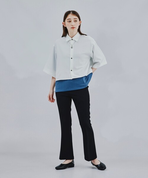 tk.TAKEO KIKUCHI（ティーケータケオキクチ）の「◆スリムフレアパンツ（その他パンツ・メンズ・ブラック/アイボリー・66/03/02）」の21枚目の写真