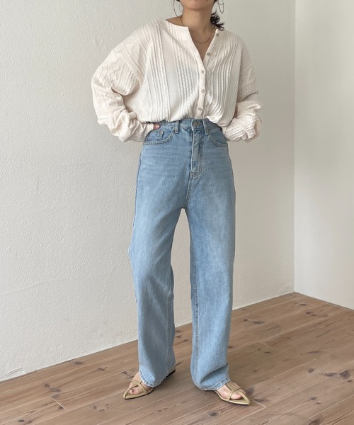wee9s（ウィークス）の「2way cable loose tee / 前後2ウェイケーブルルーズティー（Tシャツ/カットソー・レディース・アイボリー・FREE）」の4枚目の写真