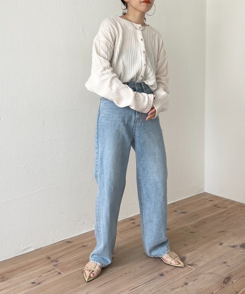 wee9s（ウィークス）の「2way cable loose tee / 前後2ウェイケーブルルーズティー（Tシャツ/カットソー・レディース・アイボリー・FREE）」の11枚目の写真