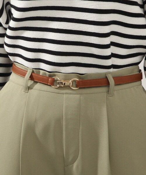 DRESKIP(ドレスキップ)の「◆スライドリングバックルベルト(ベルト・レディース・ブラウン系/ブラック/アイボリー・00)」の9枚目の写真