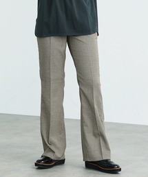 SOMETHING/サムシング センタープレスハイウエストフレアトラウザーパンツ【ウォッシャブル】