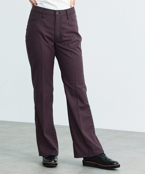 SOMETHING(サムシング)の「SOMETHING/サムシング センタープレスハイウエストフレアトラウザーパンツ【ウォッシャブル】(その他パンツ・レディース・ブラック/ブラウン/ピンク/ブルーグリーン/アイボリー/イエロー/ブラウン系その他/ピンク系その他/グリーン/レッド/ベージュ系その他・SMALL/MEDIUM/X-SMALL)」の10枚目の写真