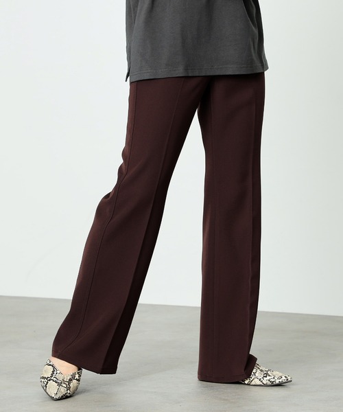 SOMETHING(サムシング)の「SOMETHING/サムシング センタープレスハイウエストフレアトラウザーパンツ【ウォッシャブル】(その他パンツ・レディース・ブラック/ブラウン/ピンク/ブルーグリーン/アイボリー/イエロー/ブラウン系その他/ピンク系その他/グリーン/レッド/ベージュ系その他・SMALL/MEDIUM/X-SMALL)」の15枚目の写真