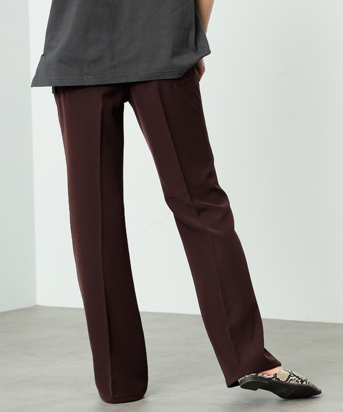 SOMETHING(サムシング)の「SOMETHING/サムシング センタープレスハイウエストフレアトラウザーパンツ【ウォッシャブル】(その他パンツ・レディース・ブラック/ブラウン/ピンク/ブルーグリーン/アイボリー/イエロー/ブラウン系その他/ピンク系その他/グリーン/レッド/ベージュ系その他・SMALL/MEDIUM/X-SMALL)」の16枚目の写真