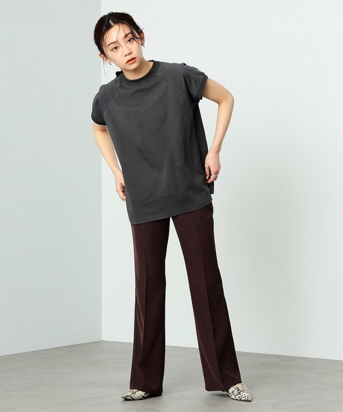 SOMETHING(サムシング)の「SOMETHING/サムシング センタープレスハイウエストフレアトラウザーパンツ【ウォッシャブル】(その他パンツ・レディース・ブラック/ブラウン/ピンク/ブルーグリーン/アイボリー/イエロー/ブラウン系その他/ピンク系その他/グリーン/レッド/ベージュ系その他・SMALL/MEDIUM/X-SMALL)」の20枚目の写真