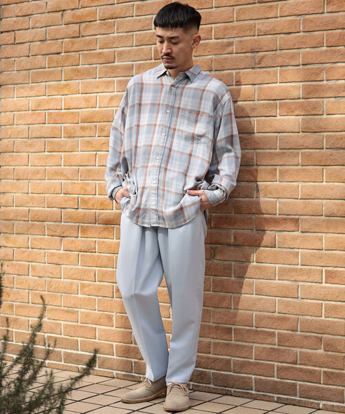 BEAMS（ビームス）の「BEAMS / テトロンレーヨン ミニレギュラー イージーシャツ（シャツ/ブラウス・メンズ・ベージュ/ネイビー/サックスブルー・S/M/L/XL）」の19枚目の写真