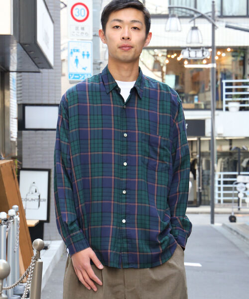 BEAMS（ビームス）の「BEAMS / テトロンレーヨン ミニレギュラー イージーシャツ（シャツ/ブラウス・メンズ・ベージュ/ネイビー/サックスブルー・S/M/L/XL）」の4枚目の写真