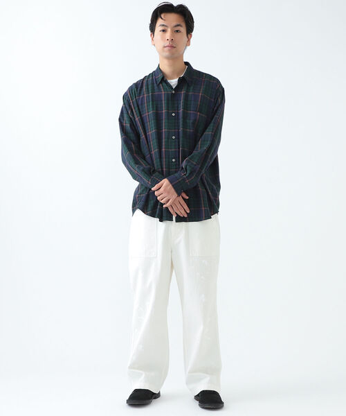 BEAMS（ビームス）の「BEAMS / テトロンレーヨン ミニレギュラー イージーシャツ（シャツ/ブラウス・メンズ・ベージュ/ネイビー/サックスブルー・S/M/L/XL）」の16枚目の写真