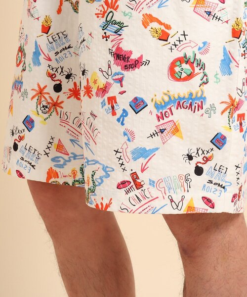 40ct&525(フォーティーカラッツアンドゴーニーゴ)の「POPプリント ショーツ(その他パンツ・メンズ・ホワイト系1/ライトグリーン系/ネイビー系・01/02/03)」の21枚目の写真