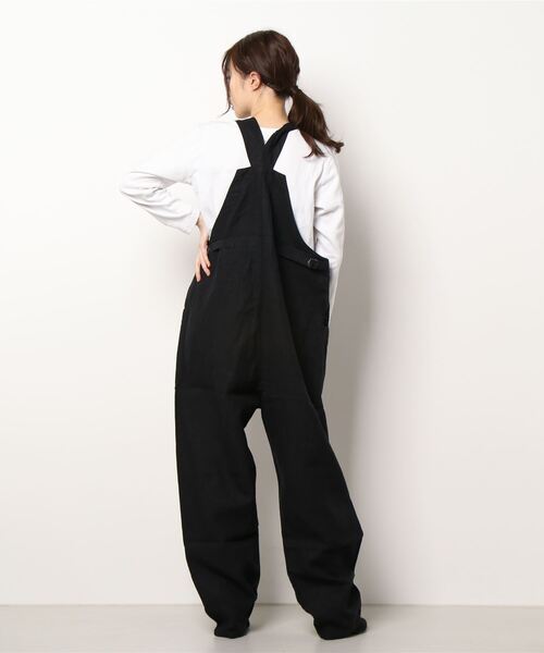 Kaptain Sunshine（キャプテン サンシャイン）の「KAPTAIN SUNSHINE | リネンオーバーオール BLK WOMEN（サロペット/オーバーオール・レディース・ブラック・28）」の3枚目の写真