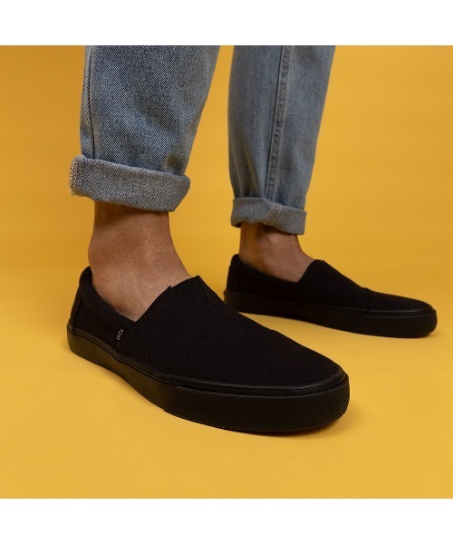 ブラックブラック ウォッシュ キャンバス メンズ アルパルガータ フェニックス スリッポン スリッポン Toms トムス のファッション通販 Zozotown