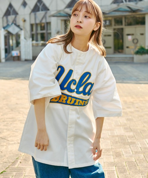 UCLA(ユーシーエルエー)の「WEB限定/UCLAベースボールシャツ(シャツ/ブラウス・メンズ・ホワイト/グリーン/ネイビー・FREE)」の17枚目の写真
