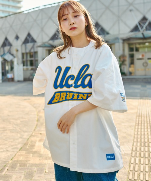 UCLA(ユーシーエルエー)の「WEB限定/UCLAベースボールシャツ(シャツ/ブラウス・メンズ・ホワイト/グリーン/ネイビー・FREE)」の18枚目の写真