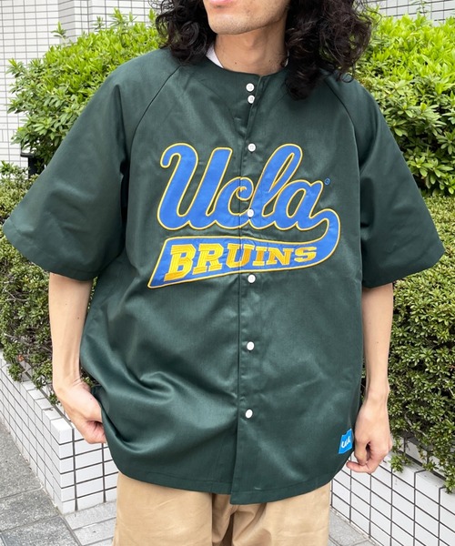 UCLA(ユーシーエルエー)の「WEB限定/UCLAベースボールシャツ(シャツ/ブラウス・メンズ・ホワイト/グリーン/ネイビー・FREE)」の12枚目の写真