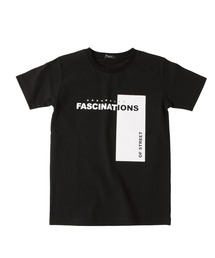 GLAZOS | OE天竺・縦ロゴプリント半袖Tシャツ(Tシャツ/カットソー)