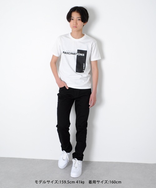 GLAZOS（グラソス）の「OE天竺・縦ロゴプリント半袖Tシャツ（Tシャツ/カットソー・キッズ・ホワイト/ブラック/レッド・130cm/150cm/170cm/140cm/160cm）」の11枚目の写真