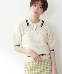 N.（N. Natural Beauty Basic） | ◆アイレットポロニット(ニット/セーター)