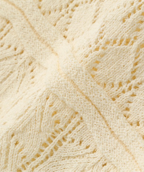 N.（N. Natural Beauty Basic）（エヌエヌナチュラルビューティーベーシック）の「◆アイレットポロニット（ニット/セーター・レディース・ブラック/ホワイト×グリーン/ホワイト×ブラック・MEDIUM）」の7枚目の写真