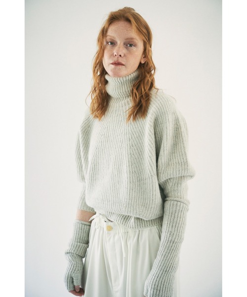And A(アンドエー)の「unfil アンフィル / royal baby alpaca ribbed-knit turtleneck sweater ロイヤルベビーアルパカ リブニット タートルネックセーター / WWFL-UW129(ニット/セーター・レディース・オフホワイト/ダークブラウン・1)」の5枚目の写真